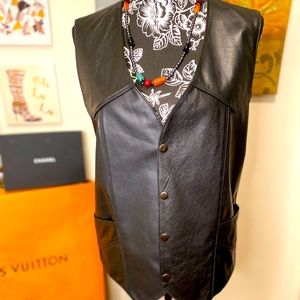 Western Leather Vest.